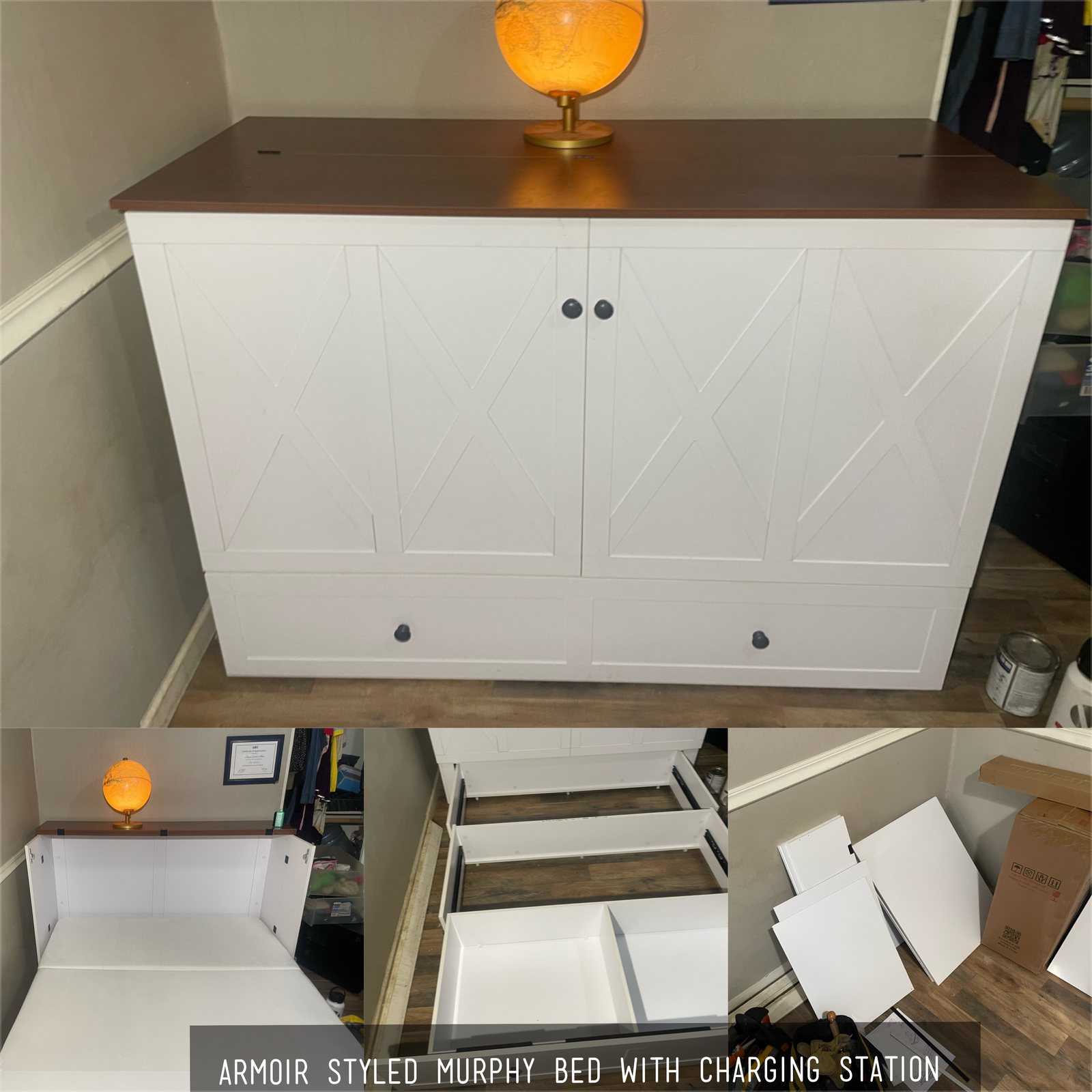 Murphy-bed assembly before and after project photos